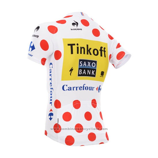 2014 Maillot Cyclisme Saxobank Lider Blanc et Rouge Manches Courtes et Cuissard
